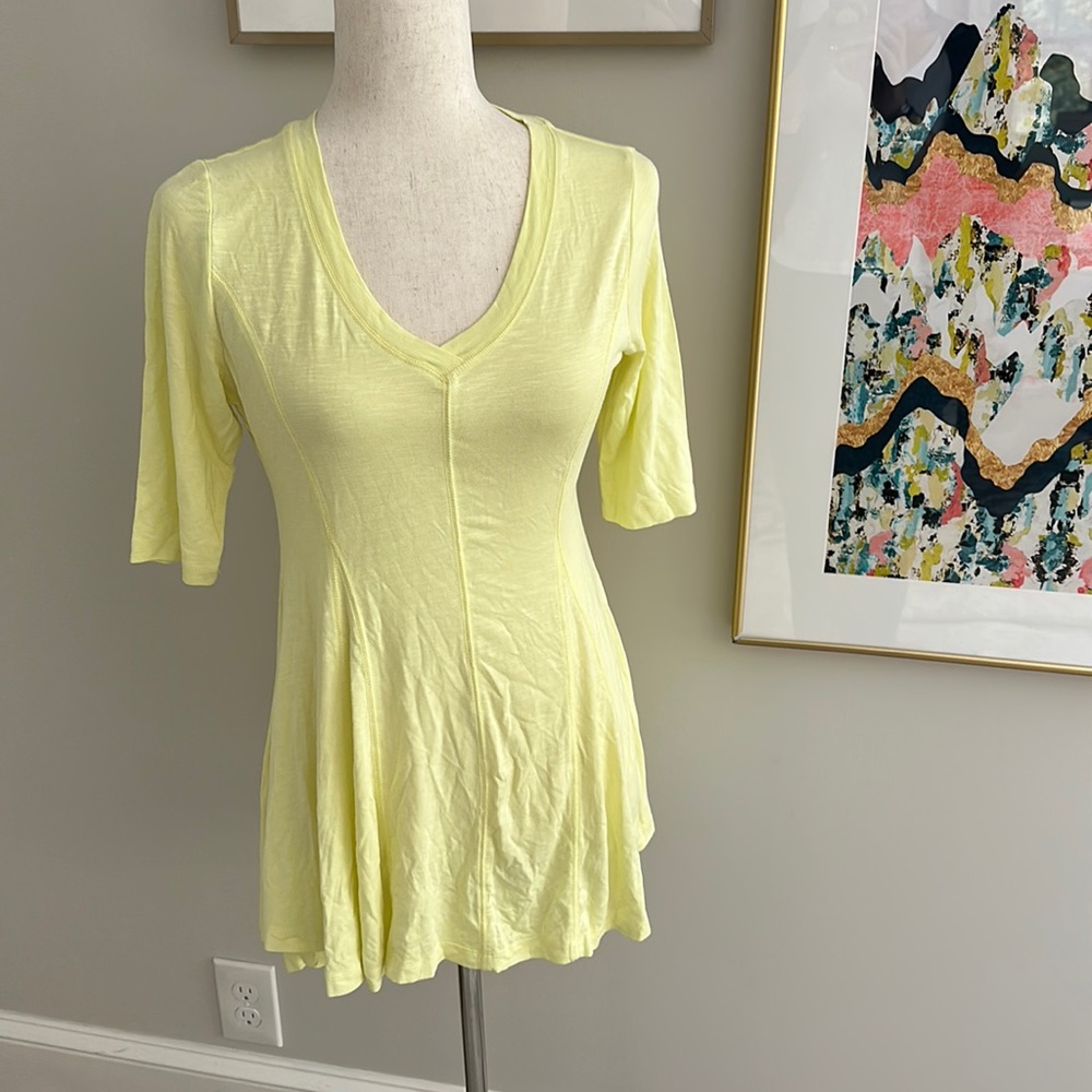 NWT Soft Surroundings “Amelia” flowy v-neck A-line princess seam tunic top sz XS